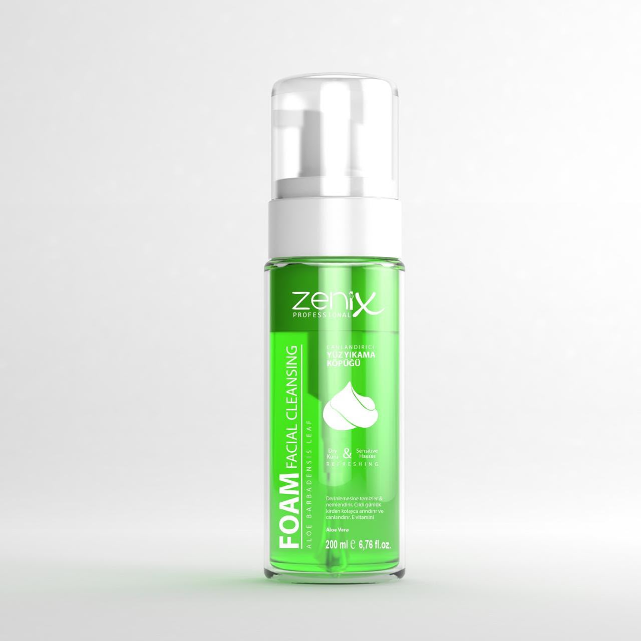 zenix face cleaning foam aloe vera 200-ml