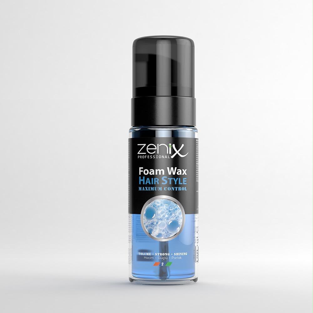 zenix men series hair style wax foam volume strong shine 150 ml